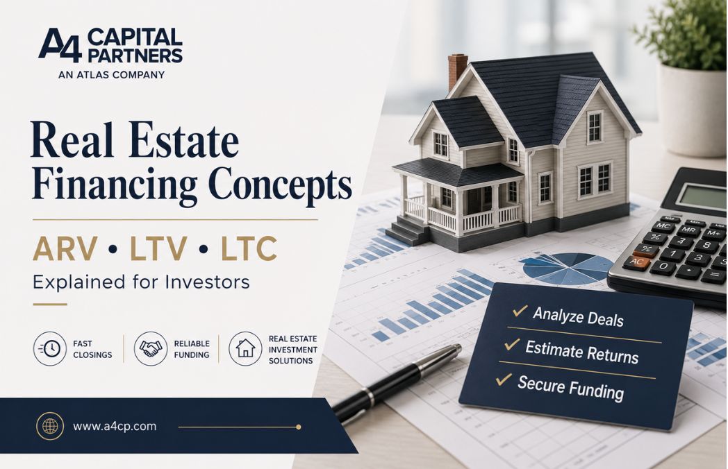 Real Estate Financing Concepts: ARV, LTV, LTC Explained for Investors