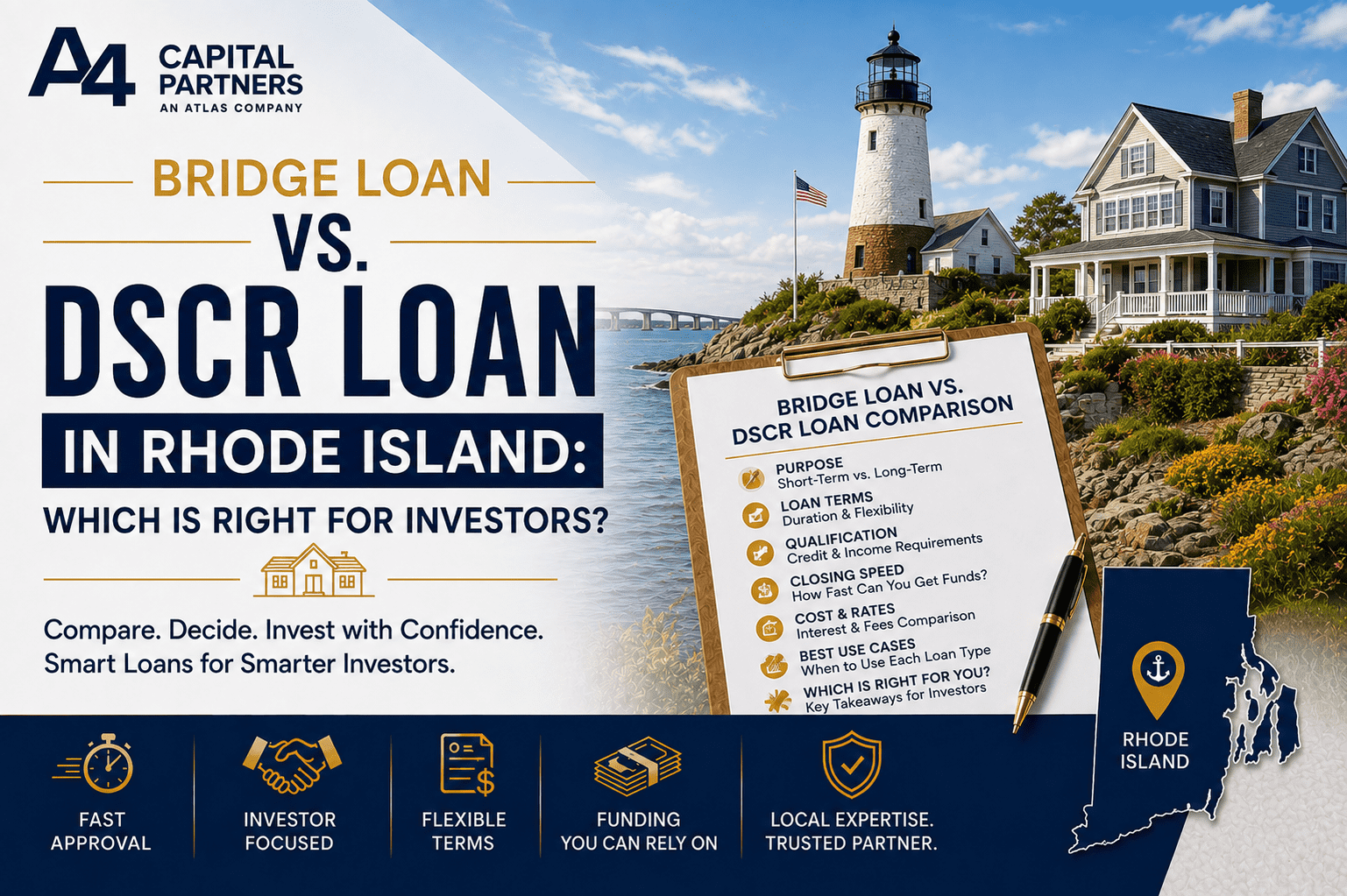 Bridge Loan vs DSCR Loan Rhode Island